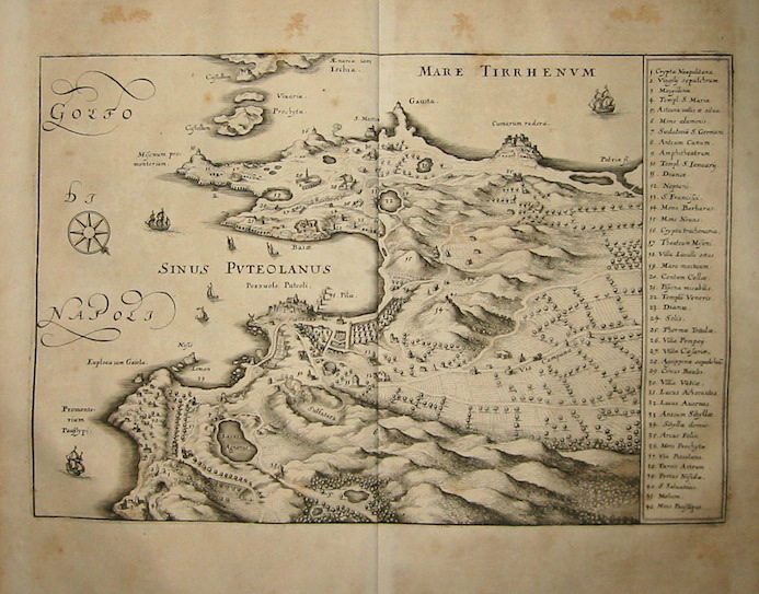 Merian Matthà¤us (1593-1650) Sinus Puteolanus 1649 Francoforte